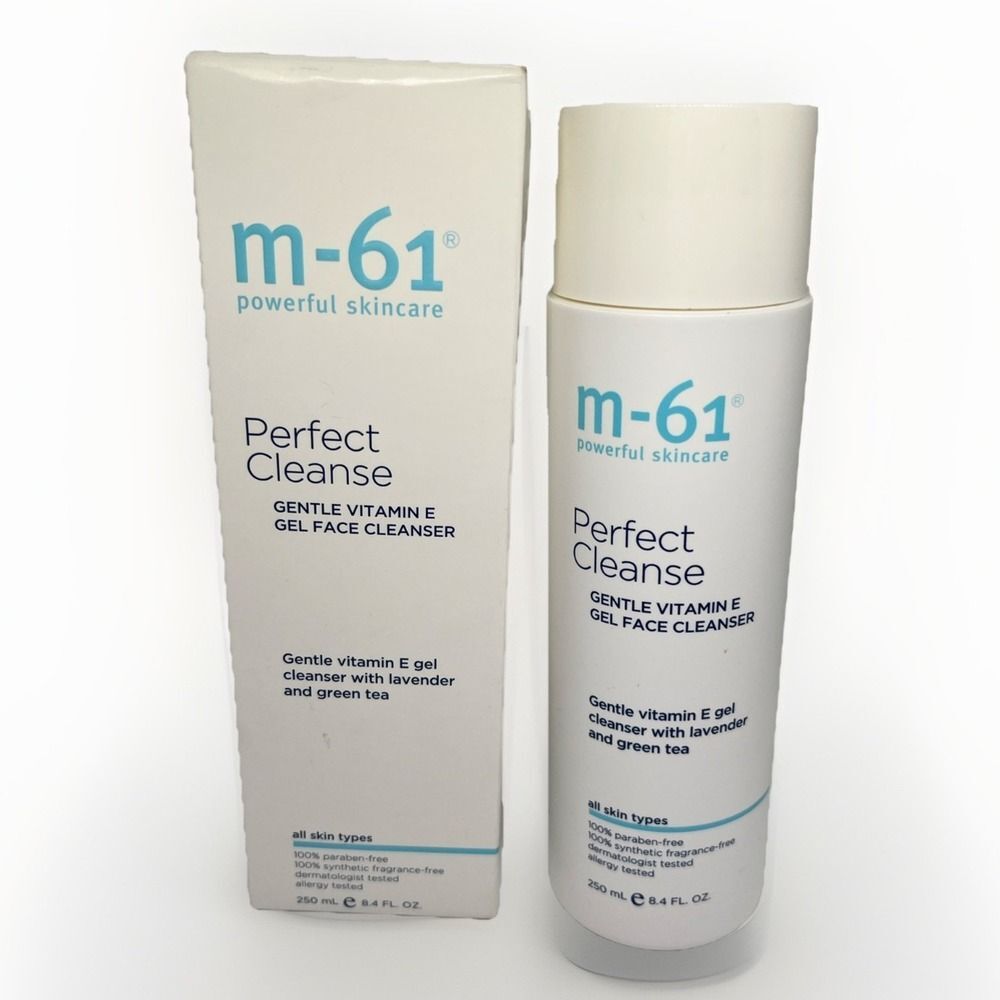 M-61 Perfect Cleanse Vitamin E Gel Face Cleanser All Skin Types 8.4 Fl Gentle